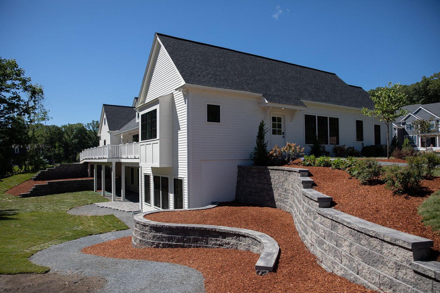 Side and backyard of a specially adapted smart home, part of the R.I.S.E. program at the Gary Sinise Foundation