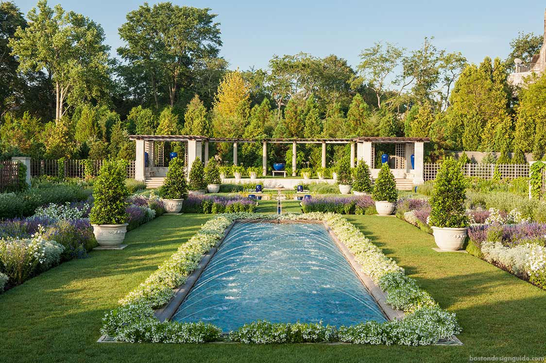 Beautiful landscape gardens in Newport, Rhode Island