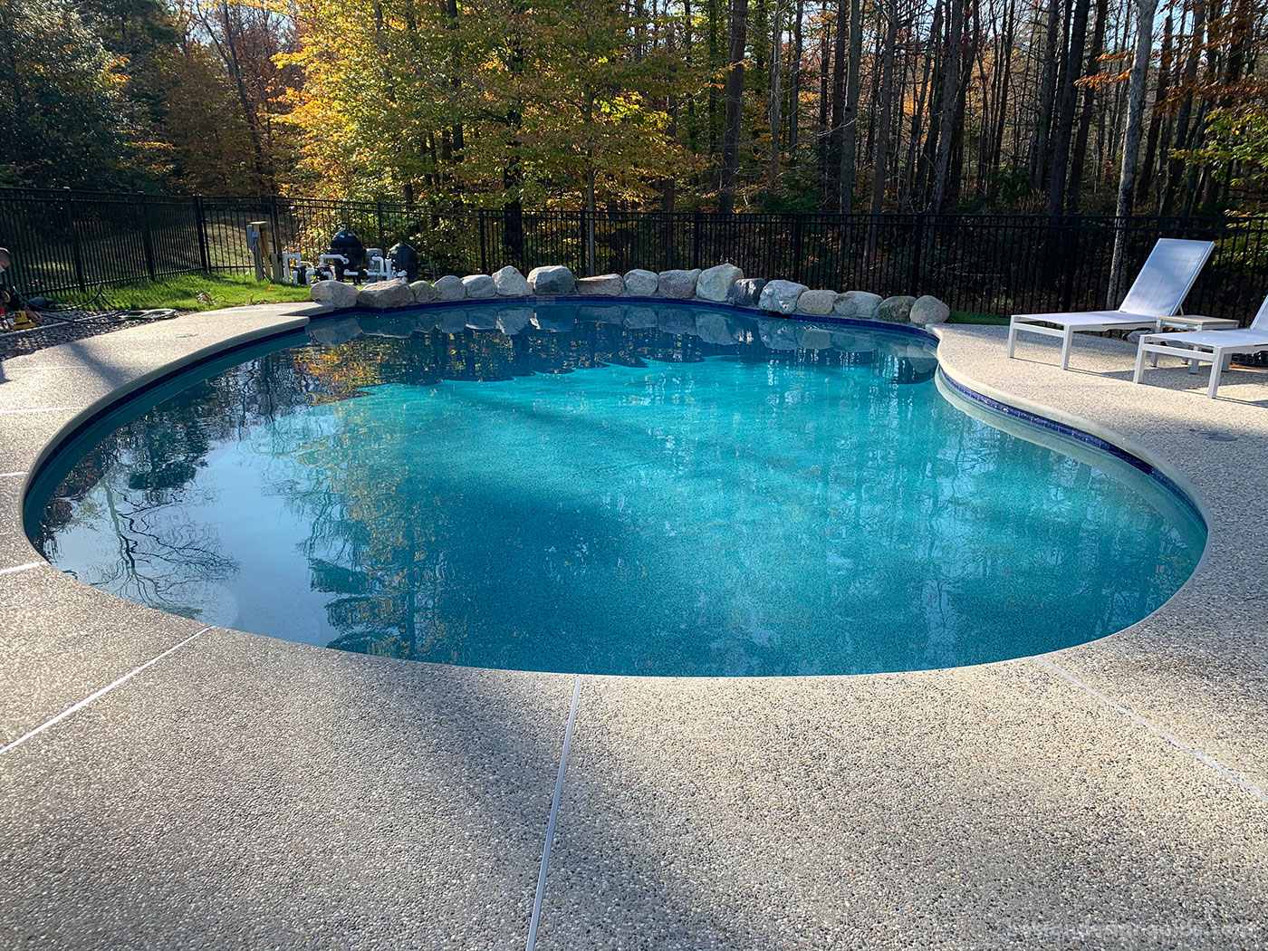 Custom gunite pool by New England pool company SSG Pools & Spas