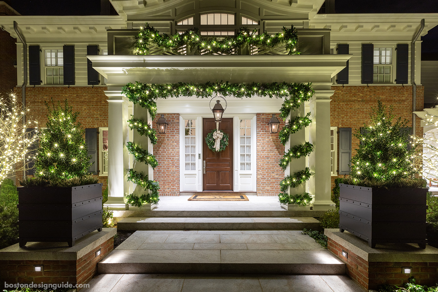 New England home dressed for the holidays by The Schumacher Companies 