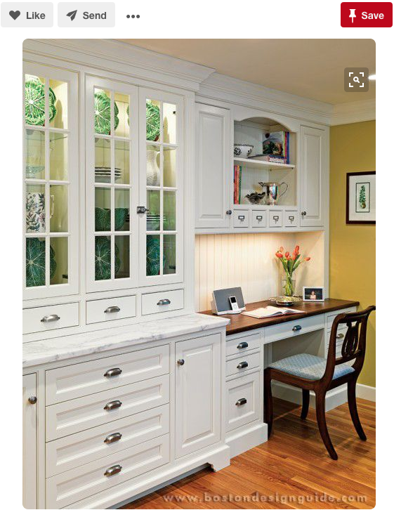 Custom kitchen cabinetry workspace 