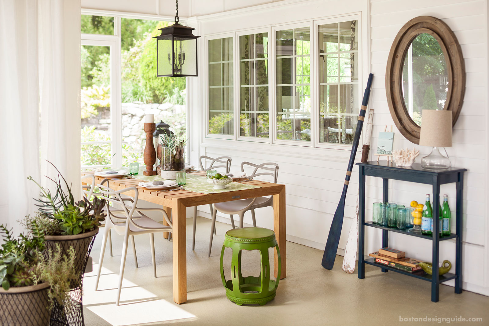 Screened sitting porch by Elza B Design