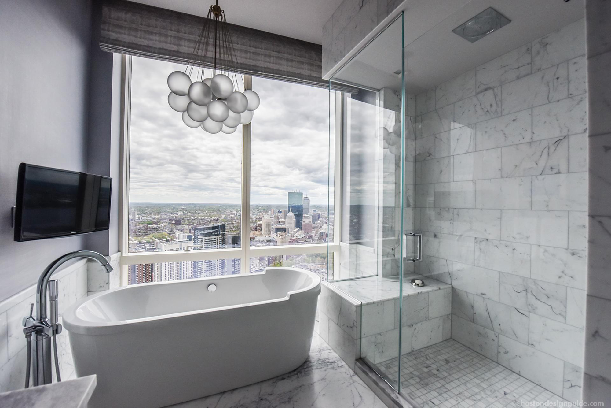 Boston high-rise bathroom by Sleeping Dog Properties