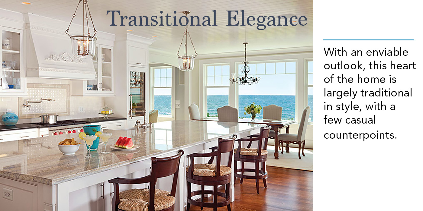 Coastal Kitchen, Transitional Style