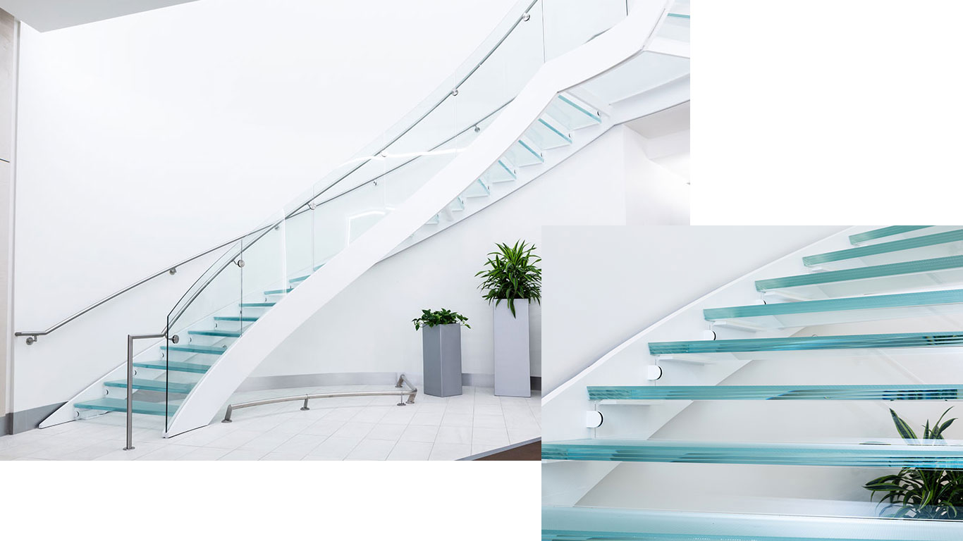 Glass Staircase Fabricated by WOON-TECH