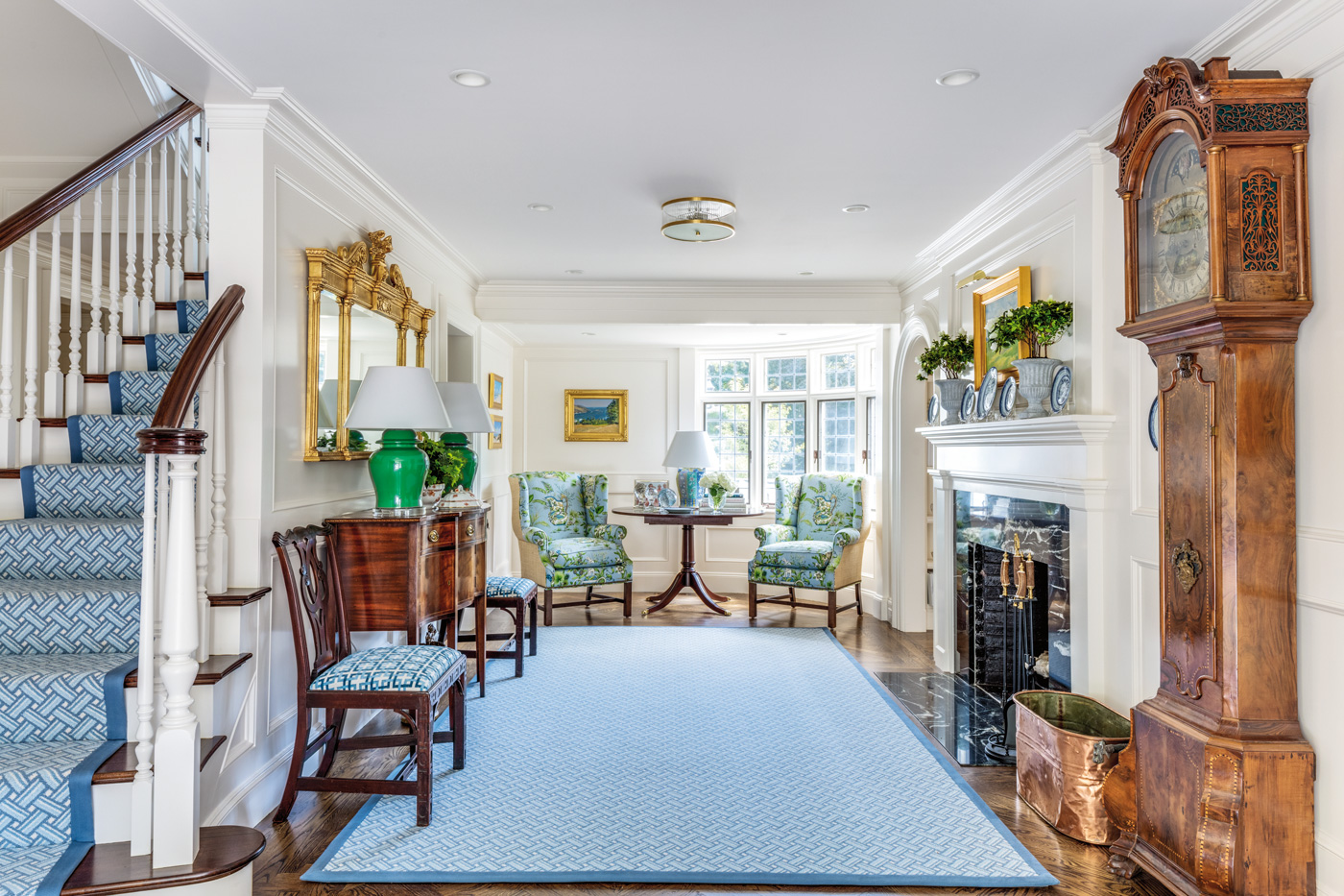 Reimagined front entryway for a high-end custom renovation