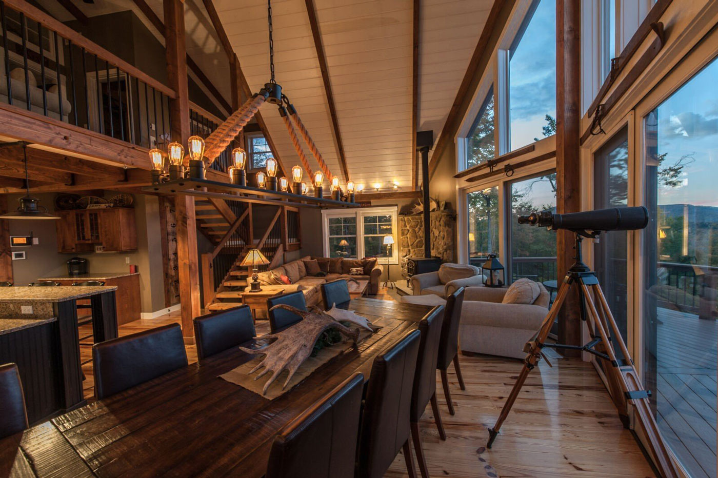 Yankee Barn Home, Moose Ridge Lodge, New Hampshire, Photo by Northpeak DesignN