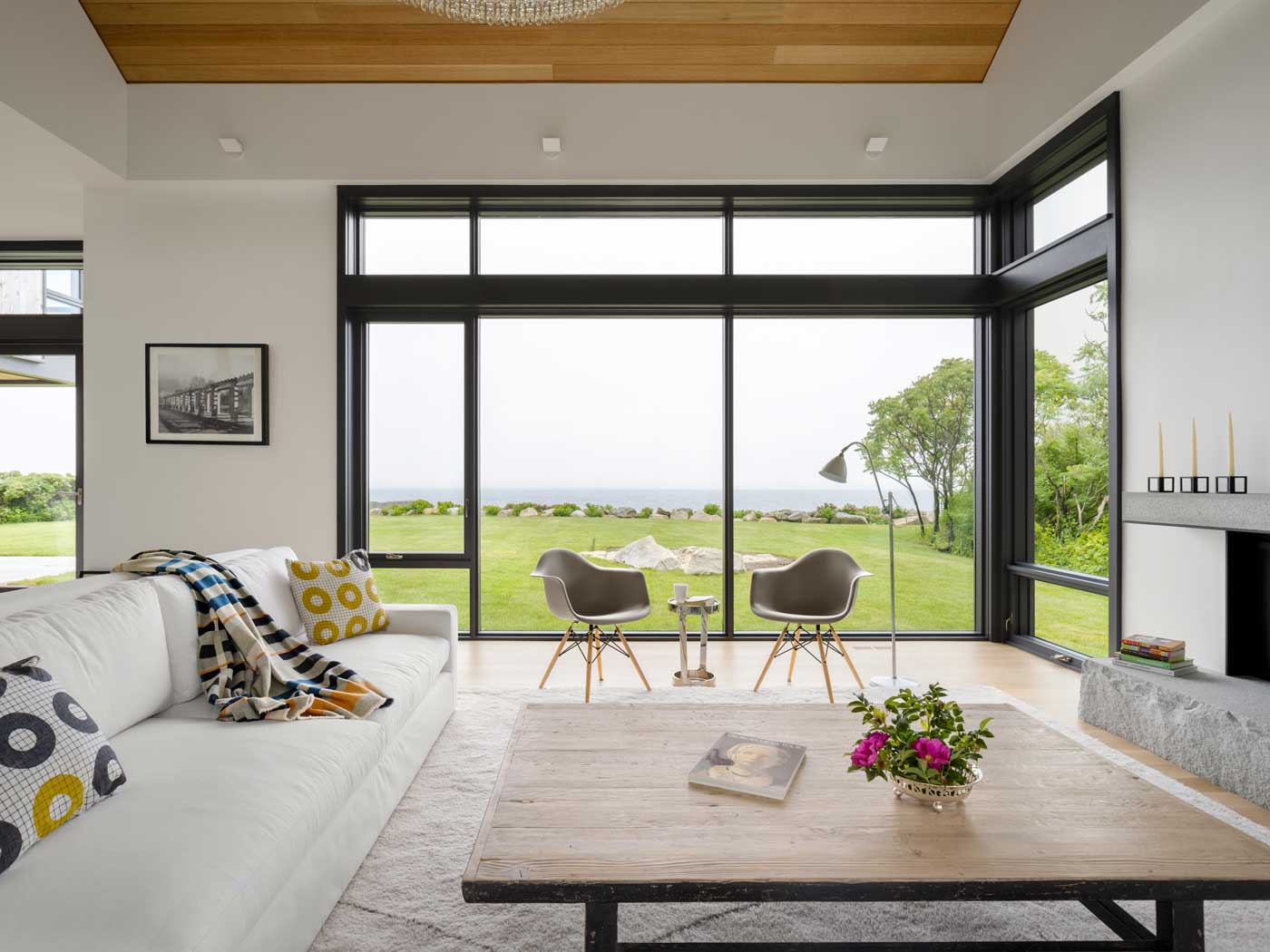 family room with ocean view