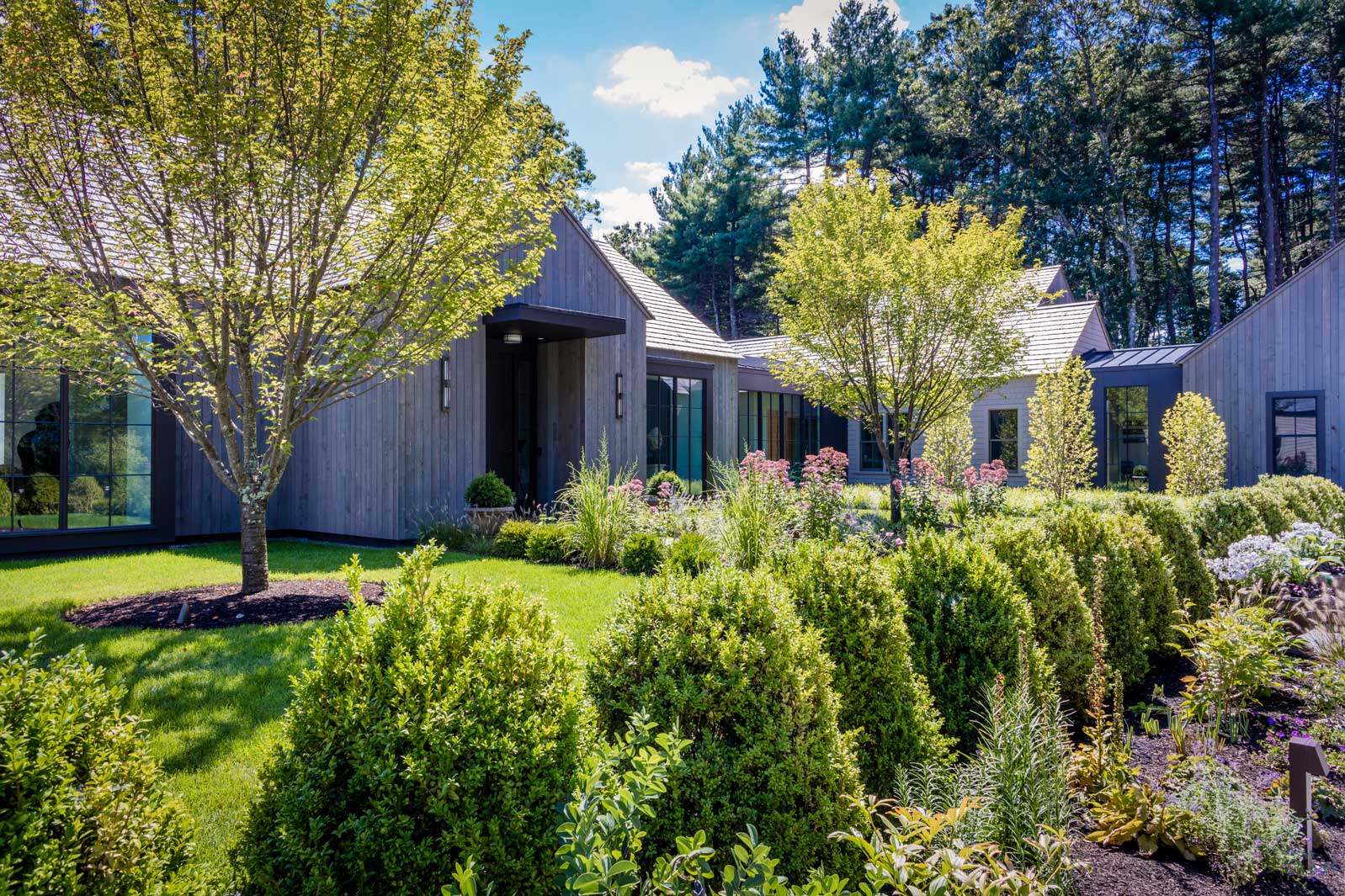 Front view of suburban home