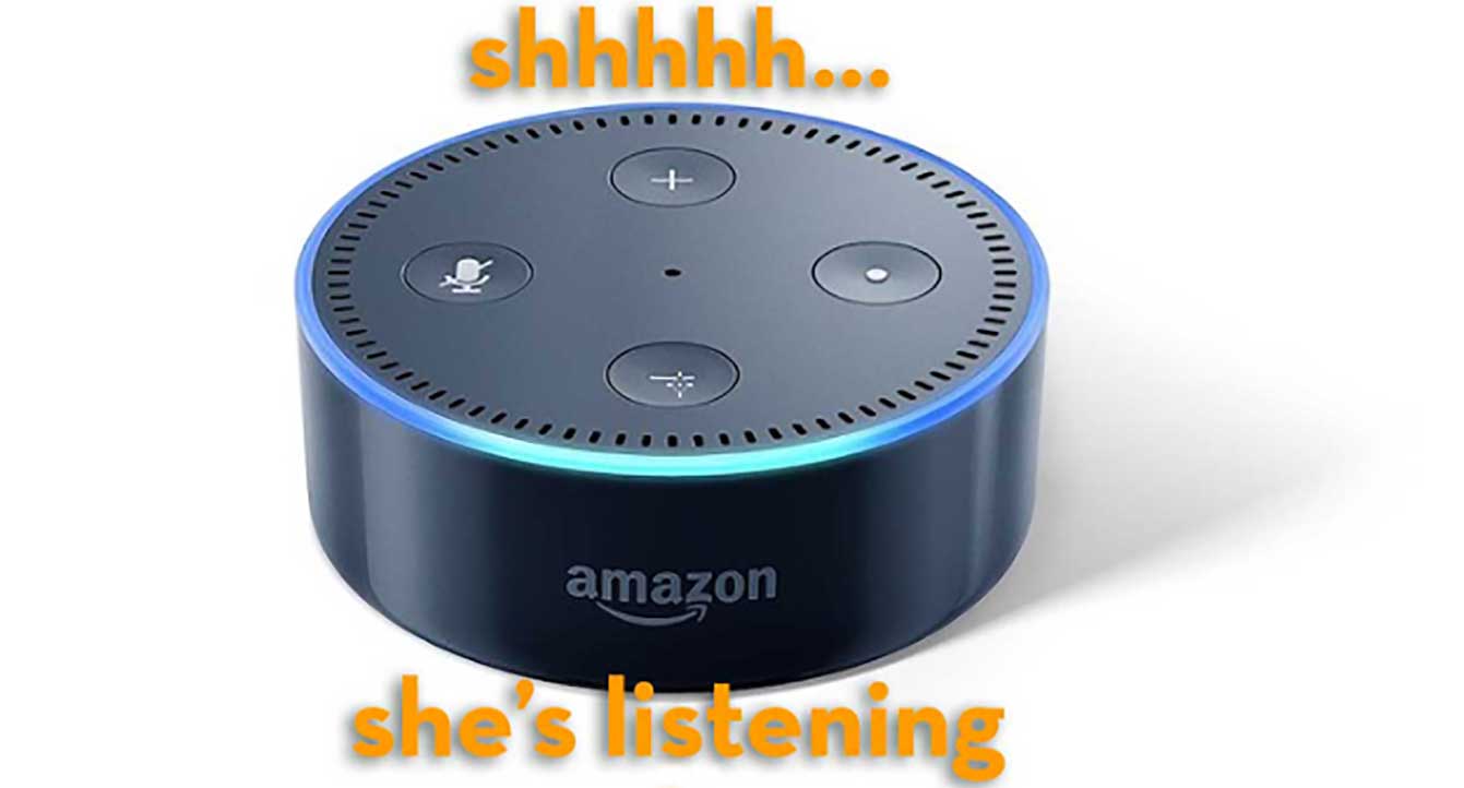Image suggesting Alexa is recording our conversations