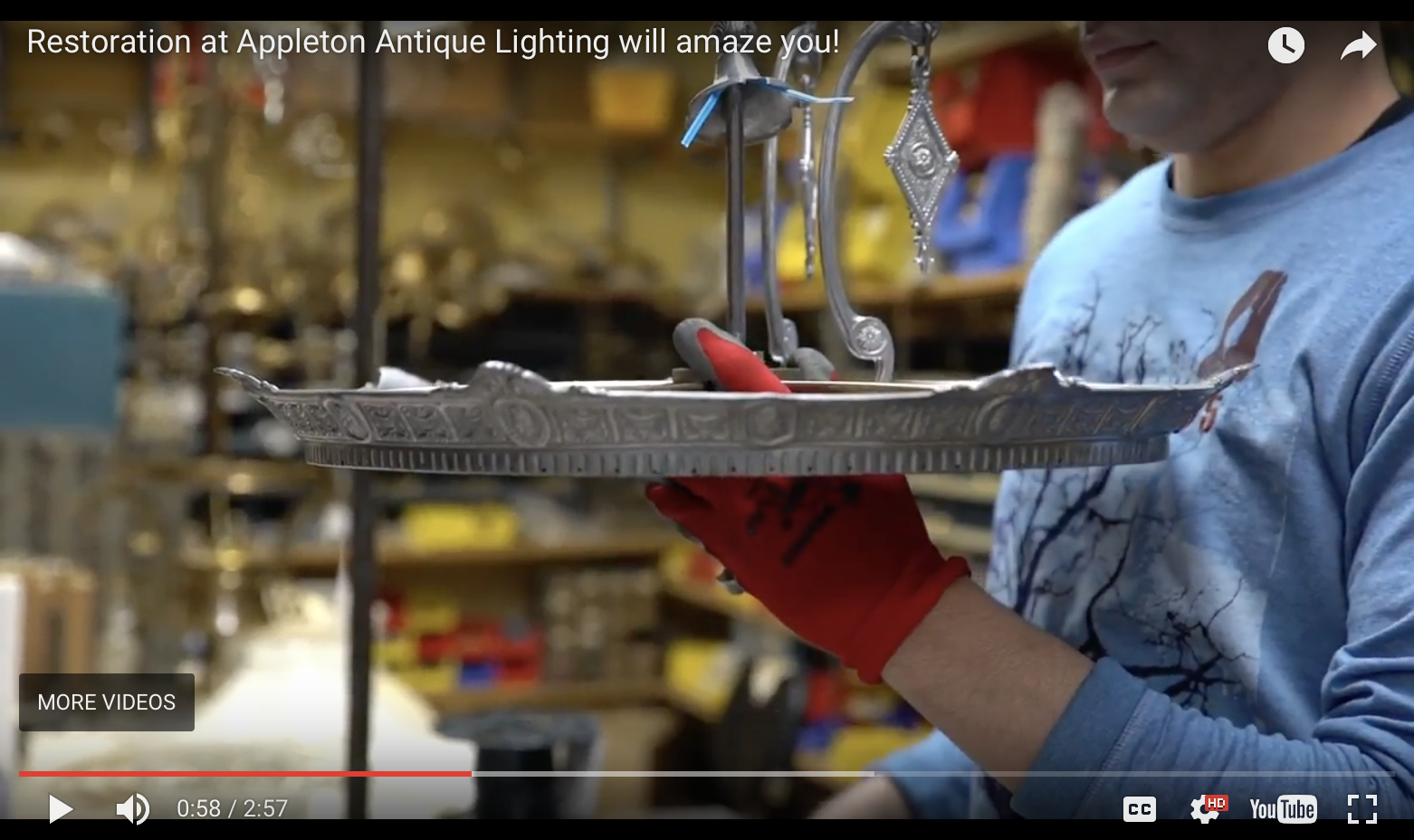 antique lighting restoration professionals in New England 