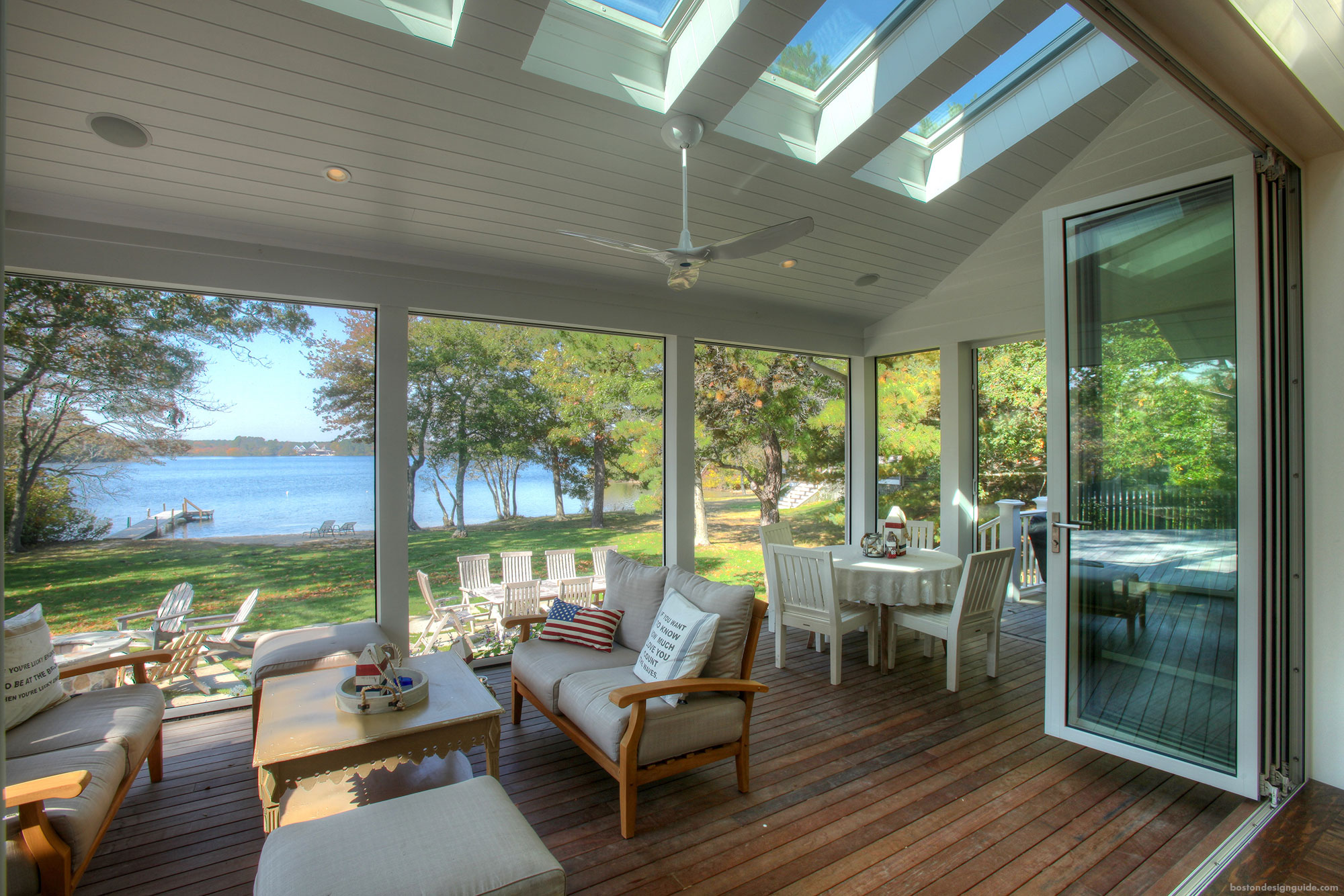 High-end screened porch