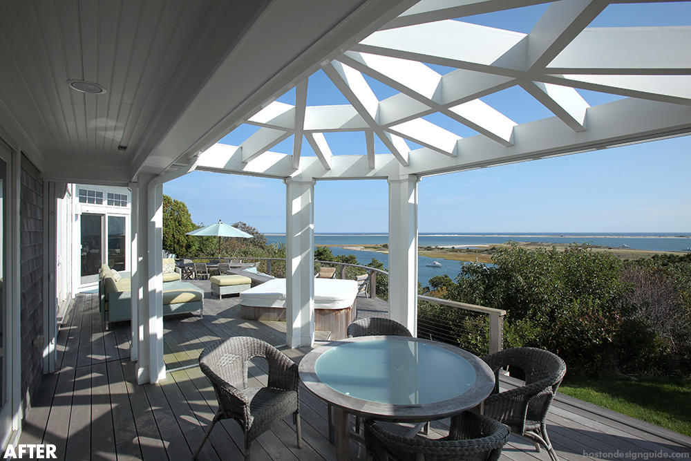 Beautiful home deck in New England