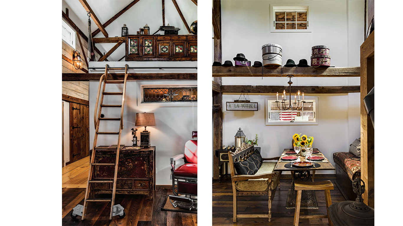 Barn house renovation with vintage decorating