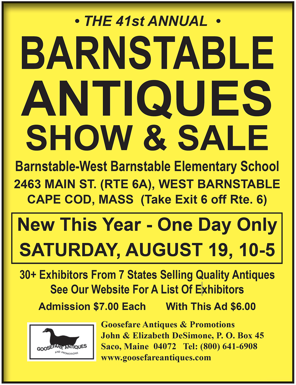 antique collectors and sales; events on Cape Cod