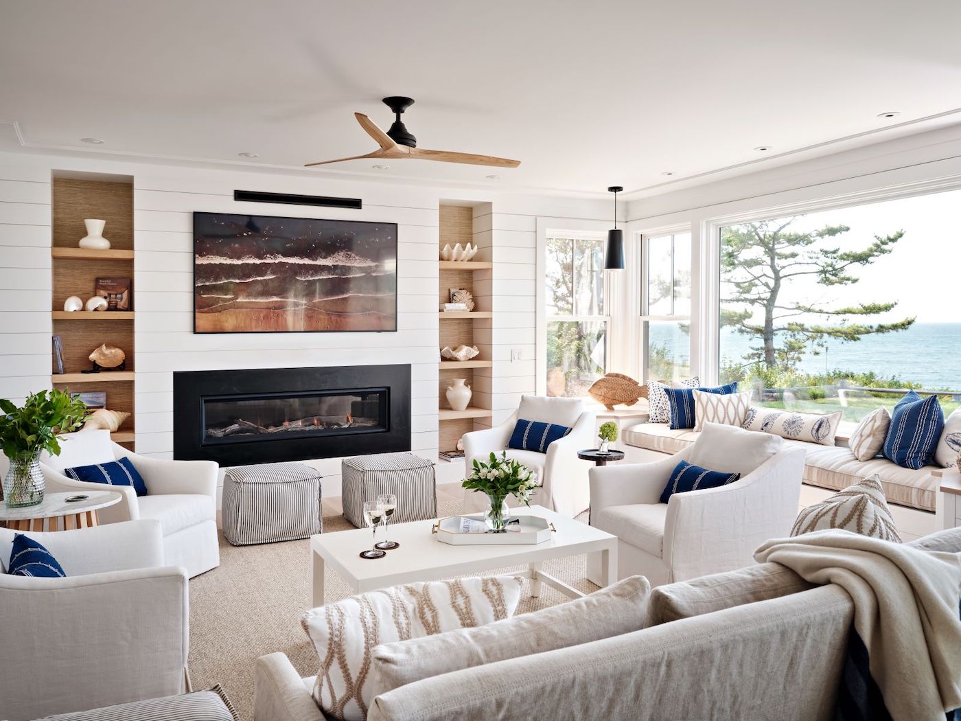 Buzzards Bay Overlook, McPhee Builders, Dan Cutrona, Living Room