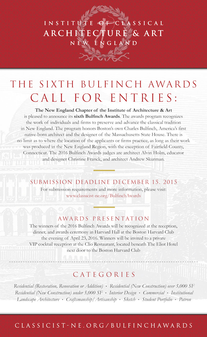 The Sixth Bulfinch Awards