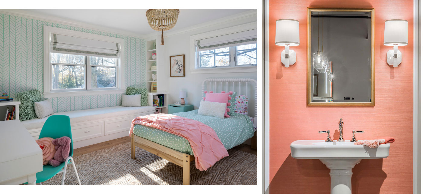 Pastel living spaces inspired by Conversation Hearts for Valentine's Day