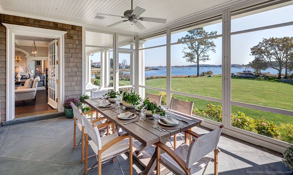 waterfront home patio