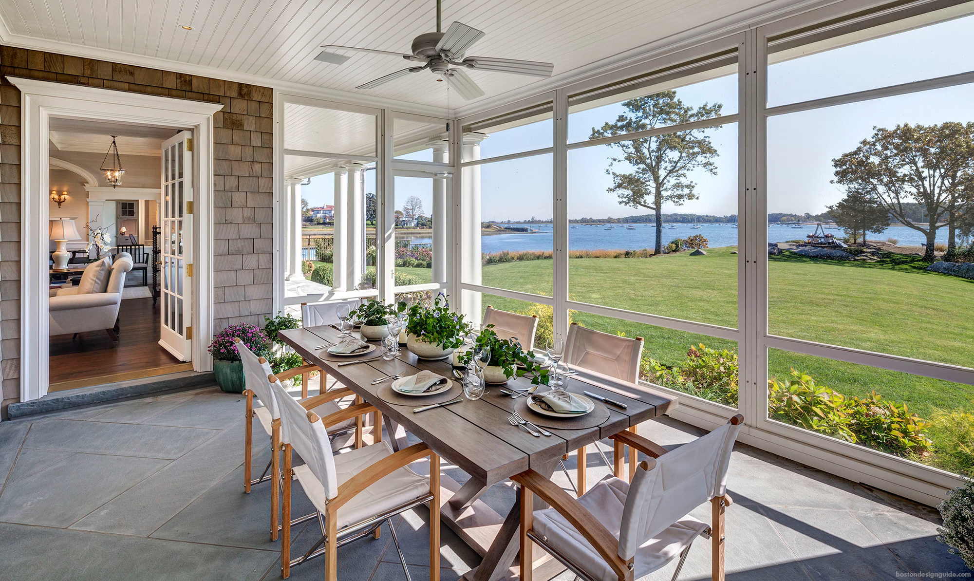 High-end screened porch