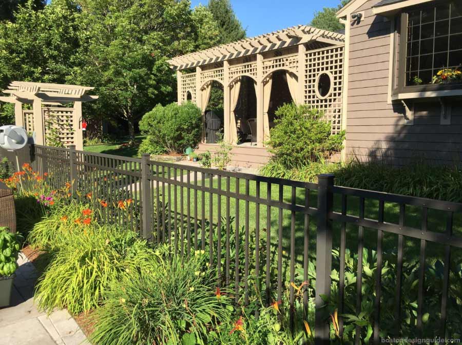 Custom residential home fencing and pergolas in New England