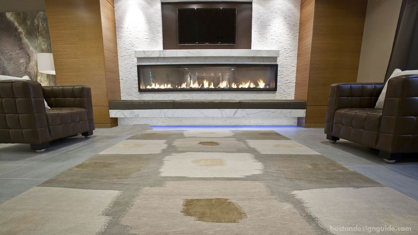 Contemporary rug and furniture pairings