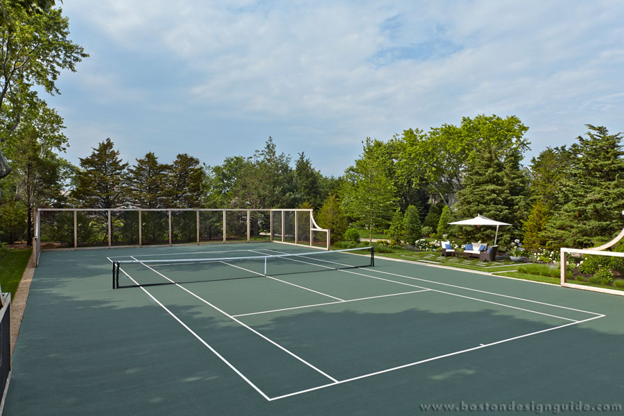 tennis court by Dan Gordon Landscape Architect