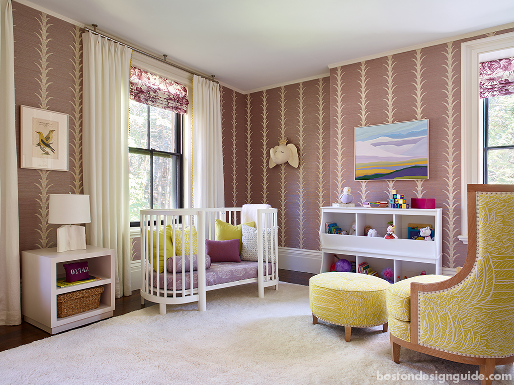 Interior Design: Elza B. Design; Dowel Furniture girls nursery room interior design