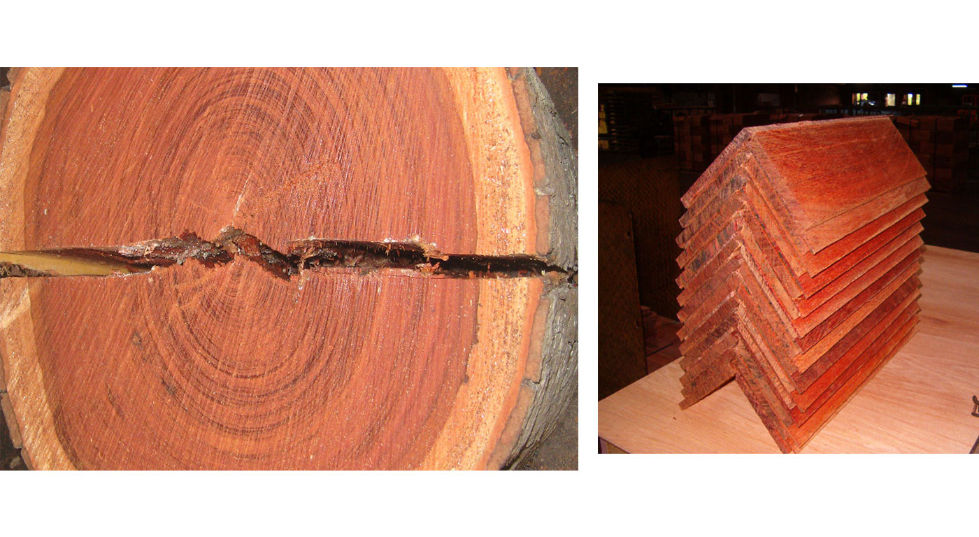 Turada Hardwood Shingles made from wallaba wood 