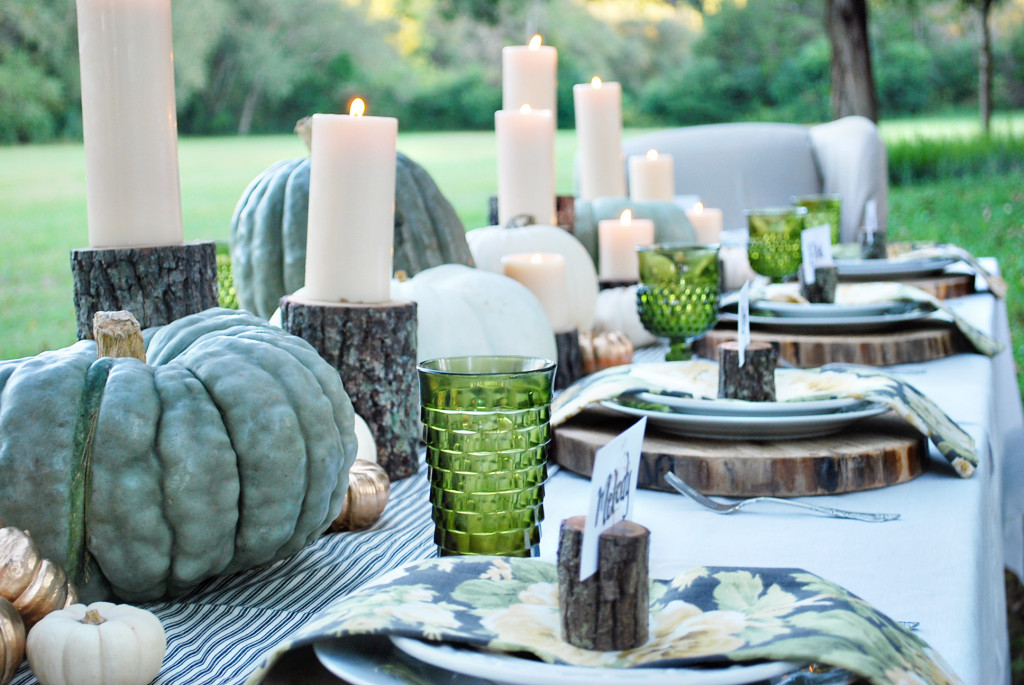 outdoor table settings for fall