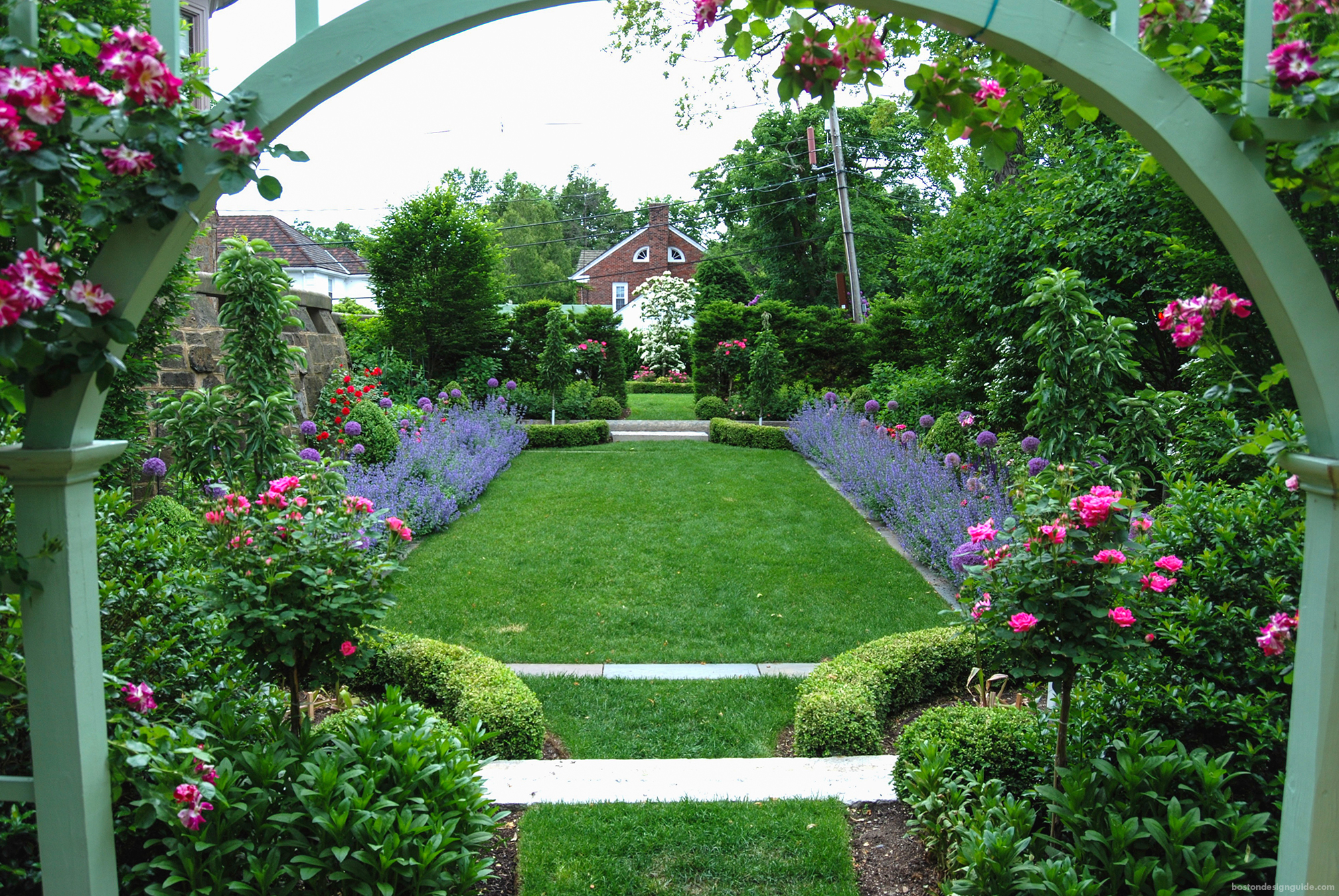 Restful private landscape patio and canopy