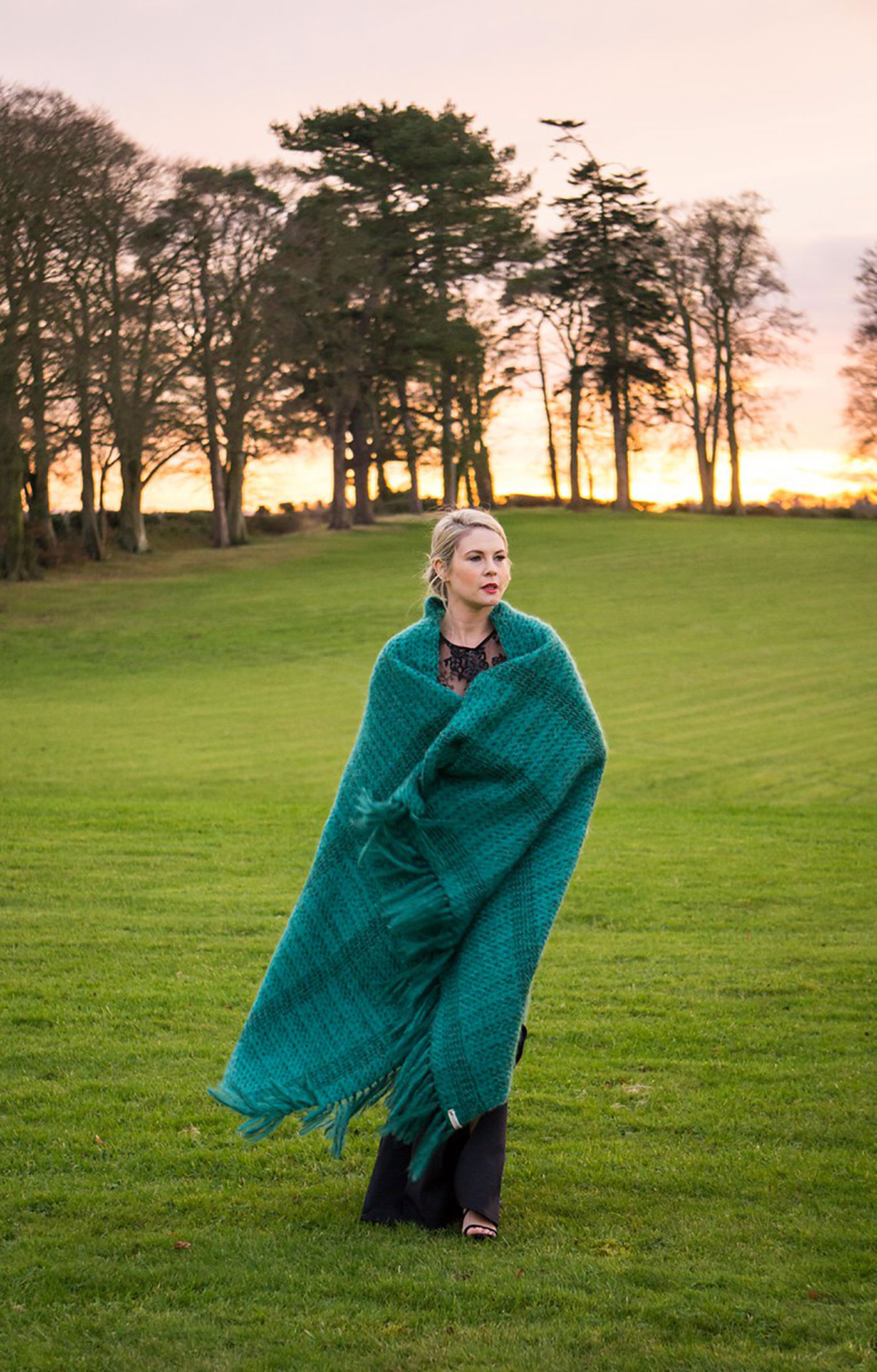 Mohair hand woven blanket