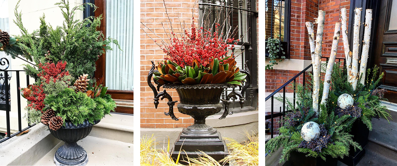 holiday outdoor planter ideas