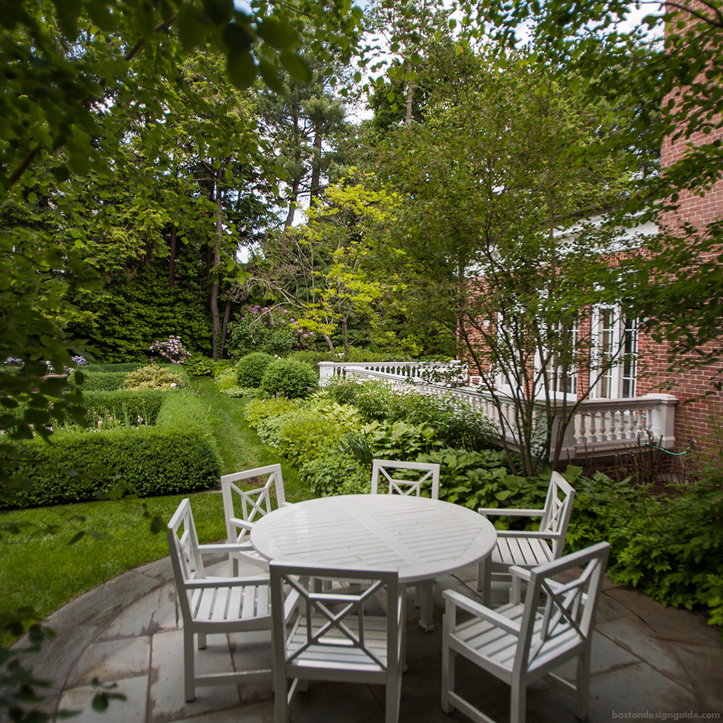 LeBlanc Jones Landscape Architects; architecture by Peter LaBau; photo by Charles Mayer, LJLA Landscape architecture luxury landscape outdoor gardens in New England