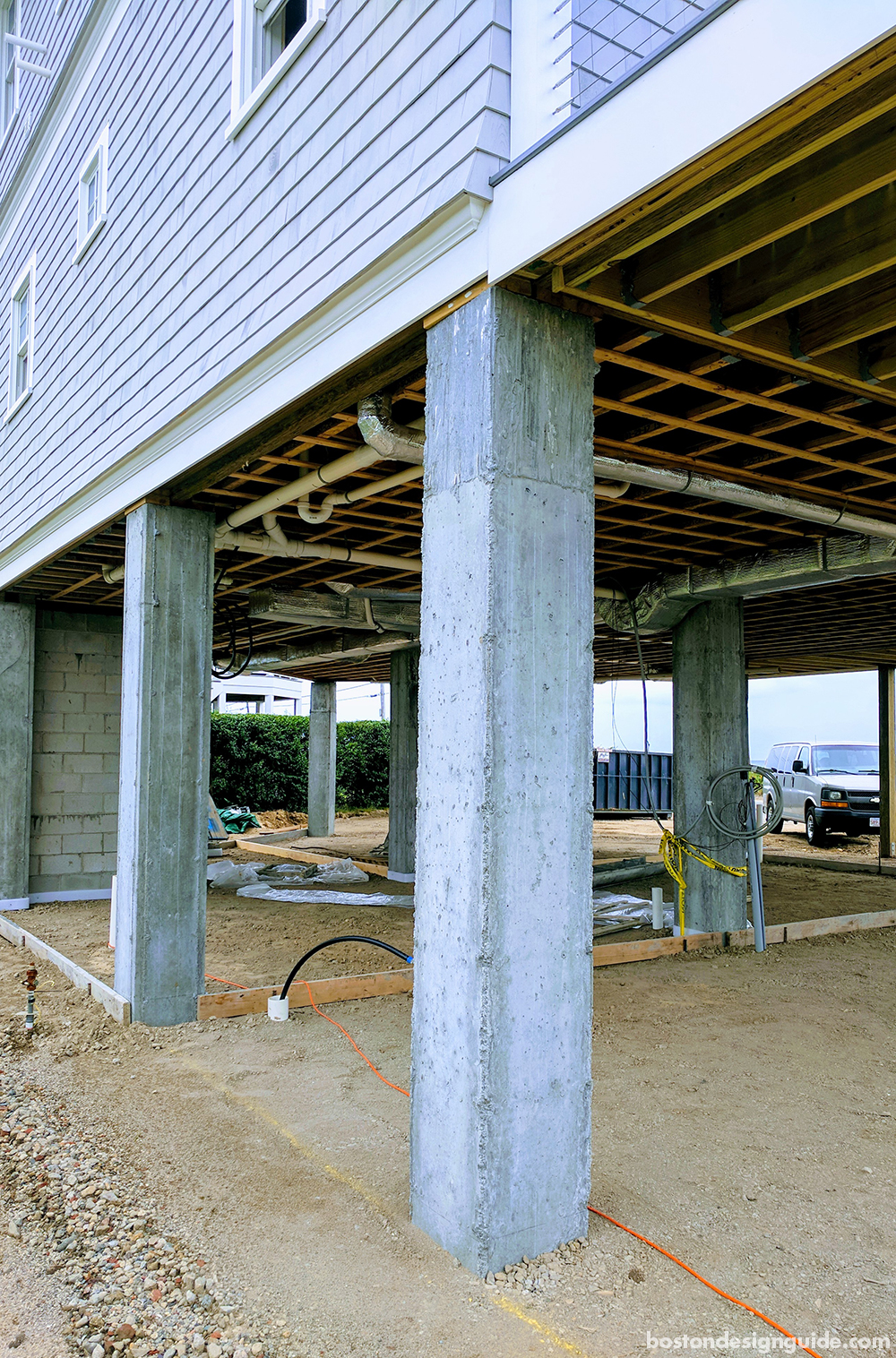 pier and beam construction features concrete piers 