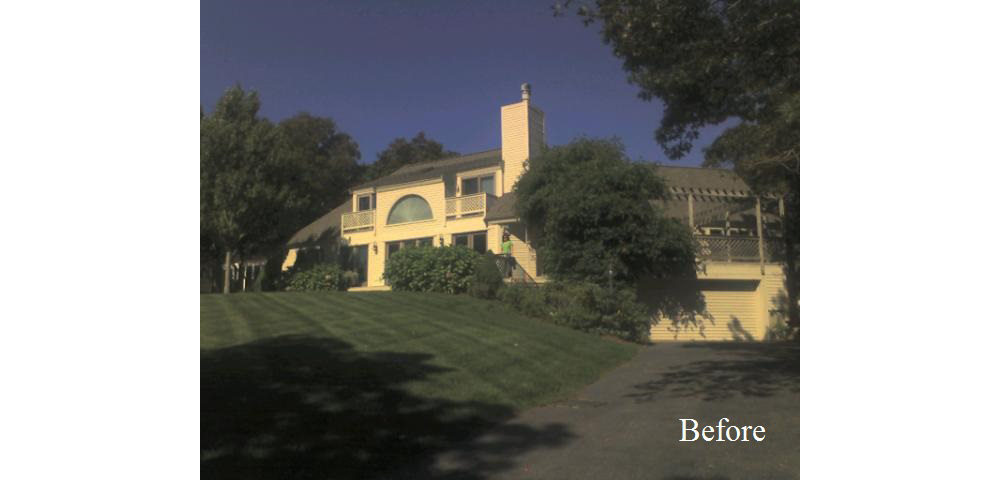 before and after construction build in Cape Cod