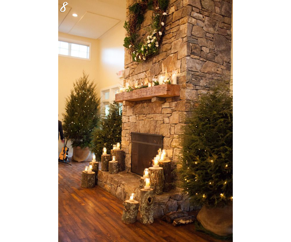 Fireplace Holiday Setup