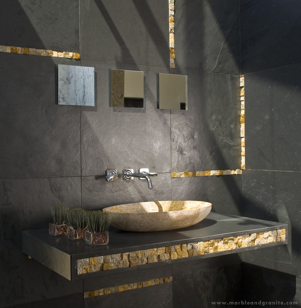 Metallic Bathrooms and Kitchens