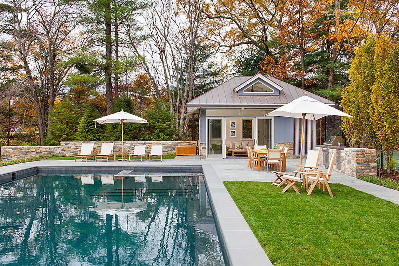 merz construction, pool house