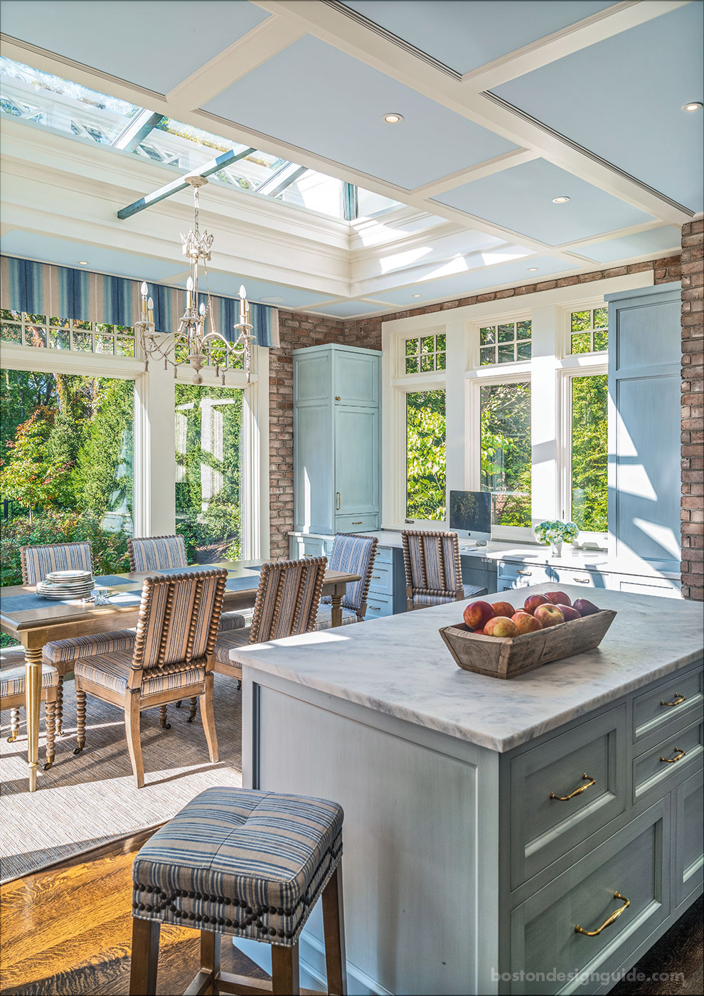 Custom Breakfast Nook with Atrium Skylight