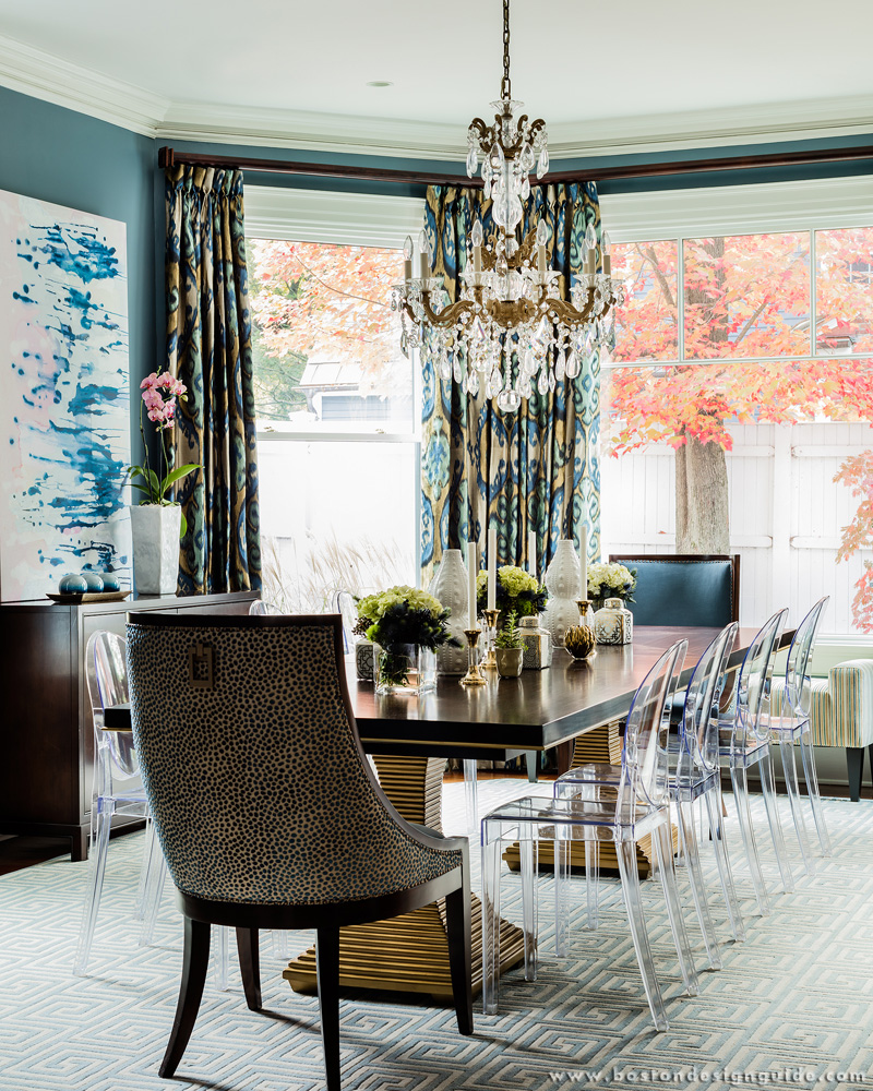 Interior Design using trending pantone Colors for spring, New England, Dining Room Interior Design