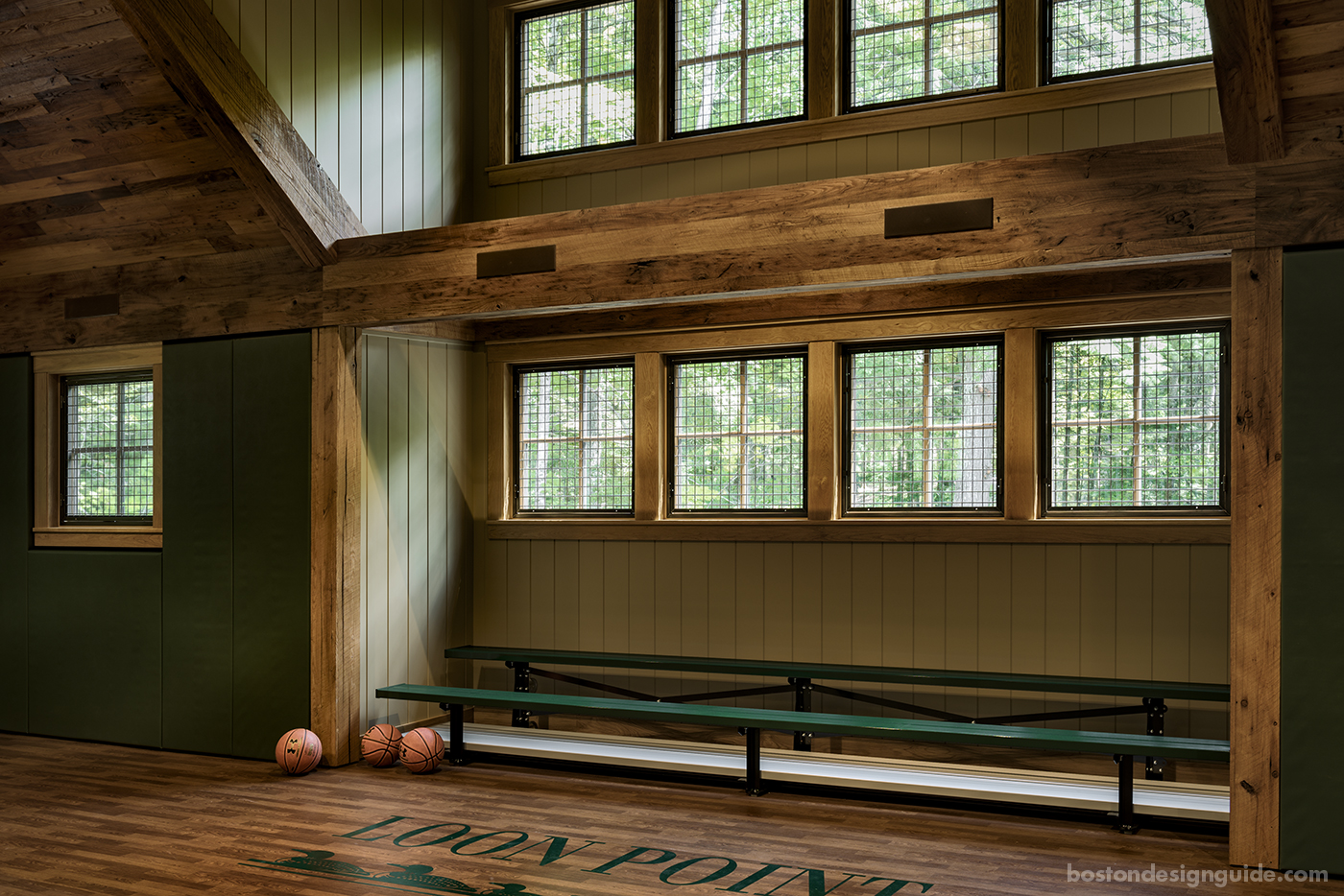 high-end New England architects, basketball court