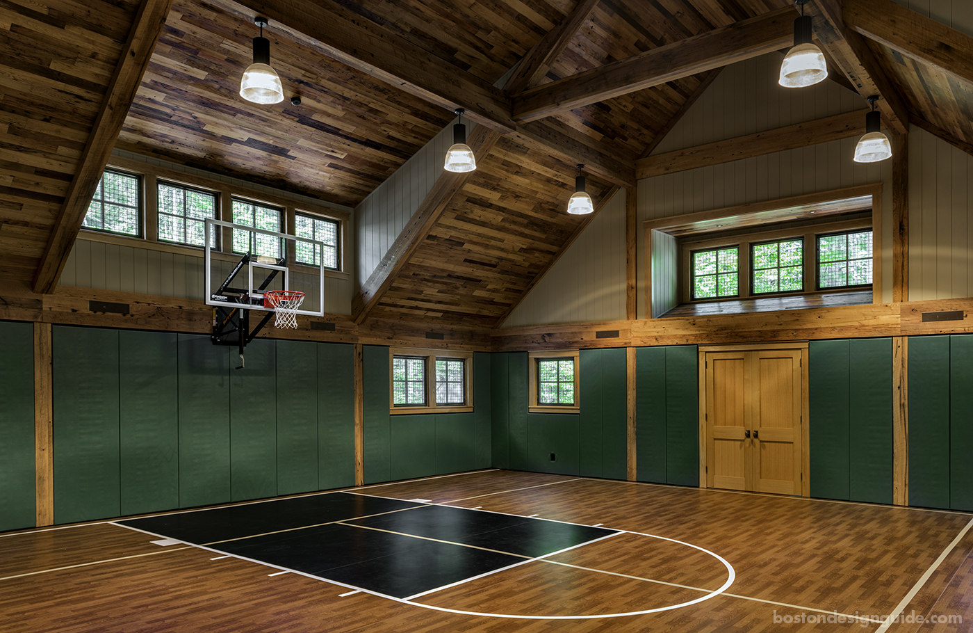 high-end New England architects, basketball court