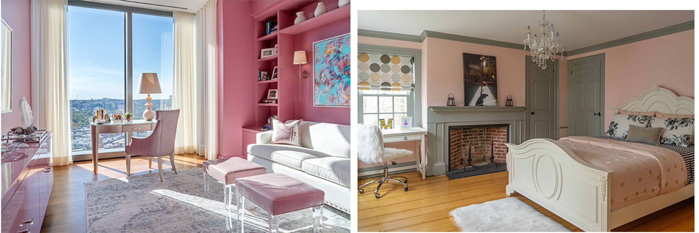 Petal pink interior designs in honor of Valentine's Day