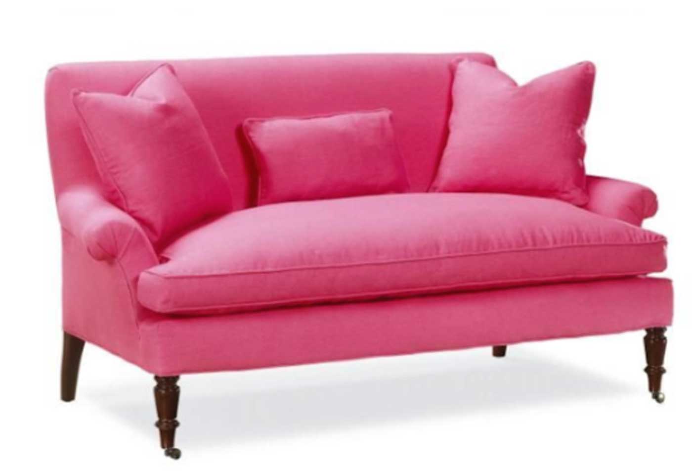 Pink traditional love seat with rolled arms by LEE Industries available at Surroundings Home