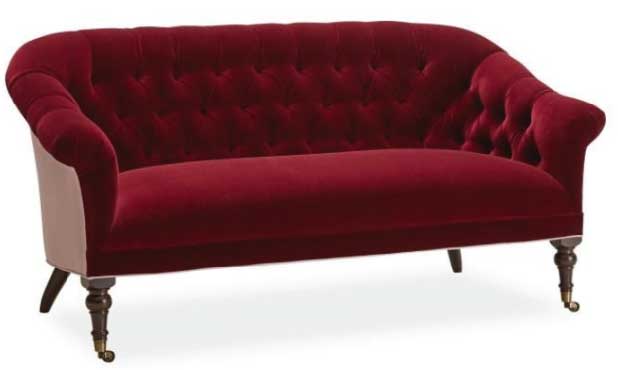Traditional red love seat by LEE Industries available at Surroundings Home