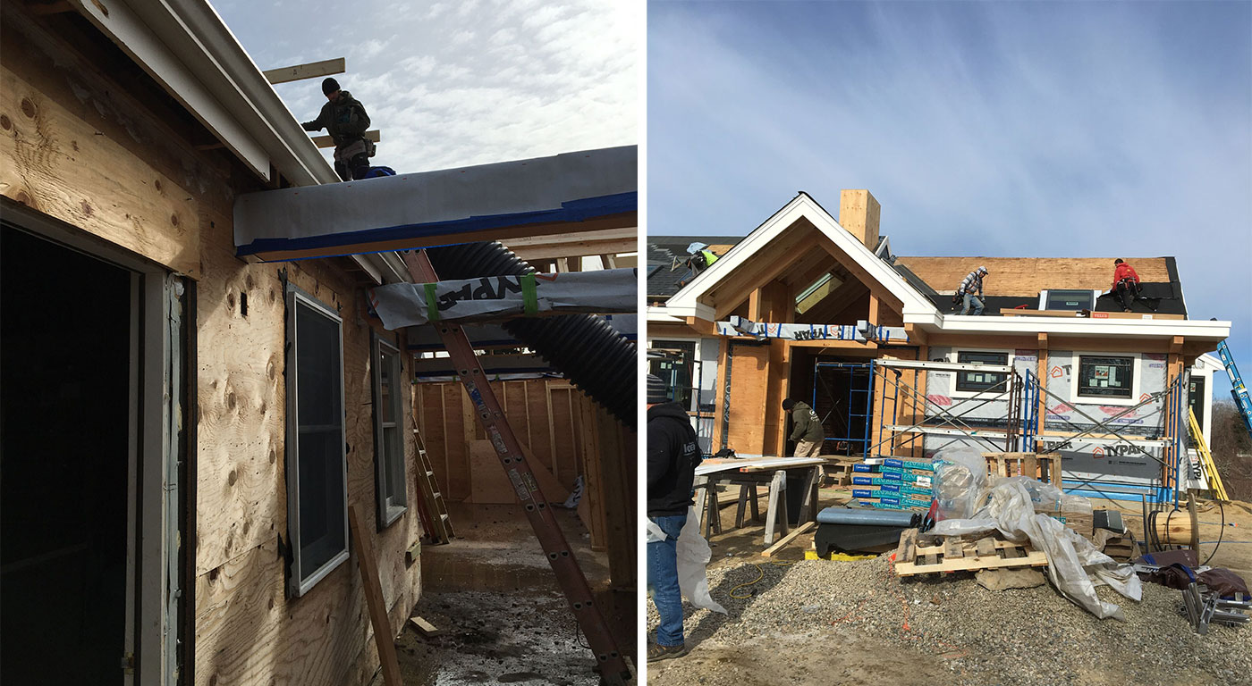 Roofing on the renovation of a multi-use rehearsal building renovated by Architectural Design, Inc. and AD Build LLC