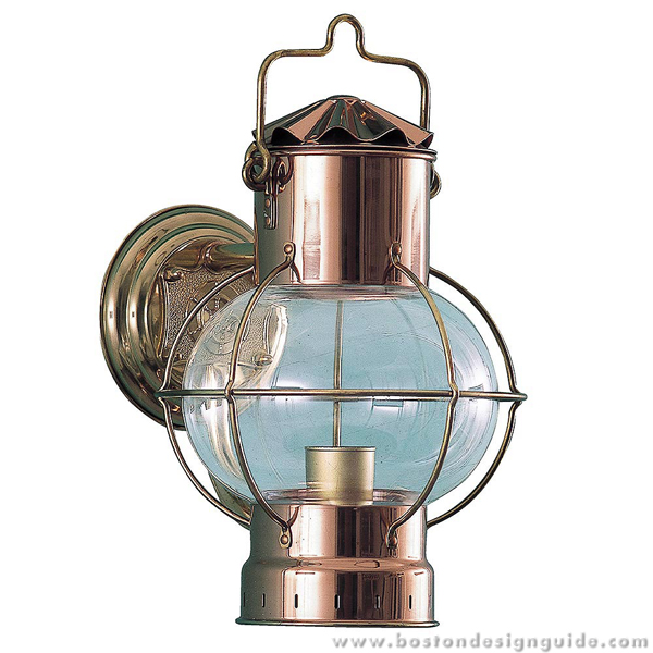 Nautical copper light fixtures