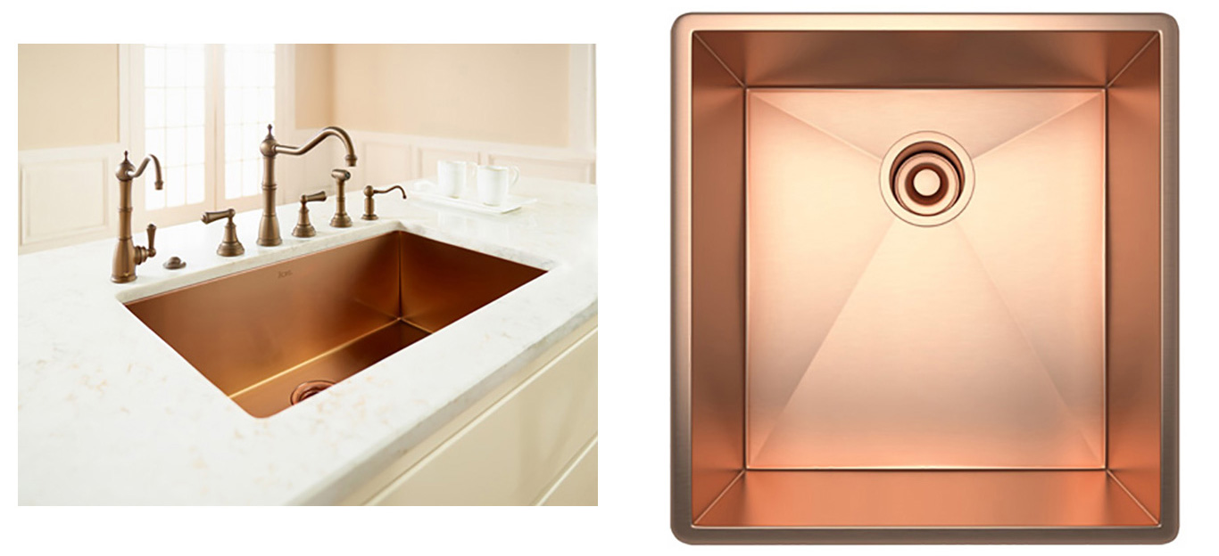 High-end contemporary copper sink