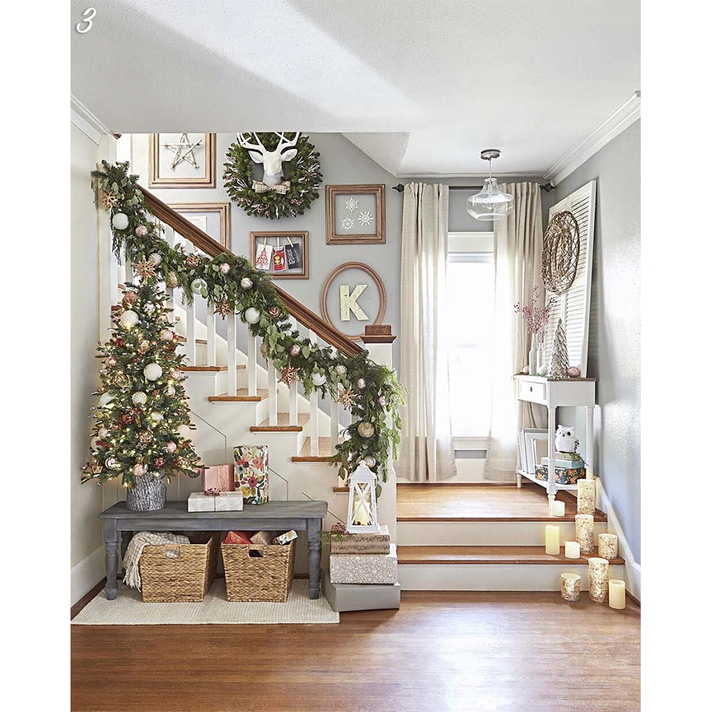 Holiday Decorated Staircases